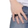 thumbnail image 4 of Men Silver&Black Square Rings Titanium Steel Ring Men Jewelry Finger, 4 of 8