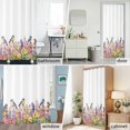 thumbnail image 6 of Birds Fence Flower Floral Fabric Shower Curtain Branch Leaves Nature Washable Shower Curtains for Bathroom, Waterproof Bath Curtain with Hooks Home Decor 72x84in, 6 of 8