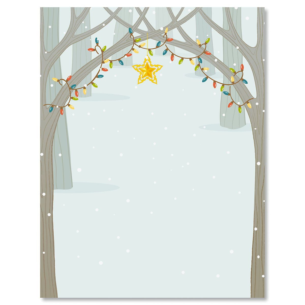 Festive Forest Christmas Letter Papers Set of 25 Christmas stationery