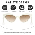 thumbnail image 4 of Gafas de sol de moda para mujer, estrechas, con forma de ojo de gato y cadena de metal, patillas H, 4 of 5