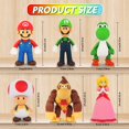 thumbnail image 4 of Paquete de 6 juguetes Mario Bros Super Mario Princess, Turtle, Mushroom, Gorilla, Super Mario Action Figures Birthday Cake Topper Party Supplies, 4 of 4