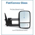 thumbnail image 2 of Towing Mirrors fit for 1999-2006 Chevy Silverado GMC Sierra 1500 2500 3500 Yukon XL Tahoe Suburban Avalanche Pickup Truck A Pair of Tow Mirror Black Cap, 2 of 9