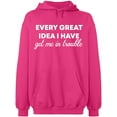 thumbnail image 2 of OXI Hoodie Sweatshirt - Every Great Idea I Have, Basic Casual Hoodie for Men's and Women Fleece Hoodie Long Sleeve - Heliconia 2X-Large, 2 of 3