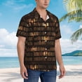 thumbnail image 2 of Lsque Bookshelves pattern Hawaiian Shirt for Men, Unisex Summer Beach Casual Short Sleeve Button Down Shirts-X-Large, 2 of 9