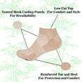 thumbnail image 2 of Women's Rayon from Bamboo Fiber Colored Sports Superior Wicking Athletic Ankle Socks - Grey - 4prs, Size 4-9, 2 of 3
