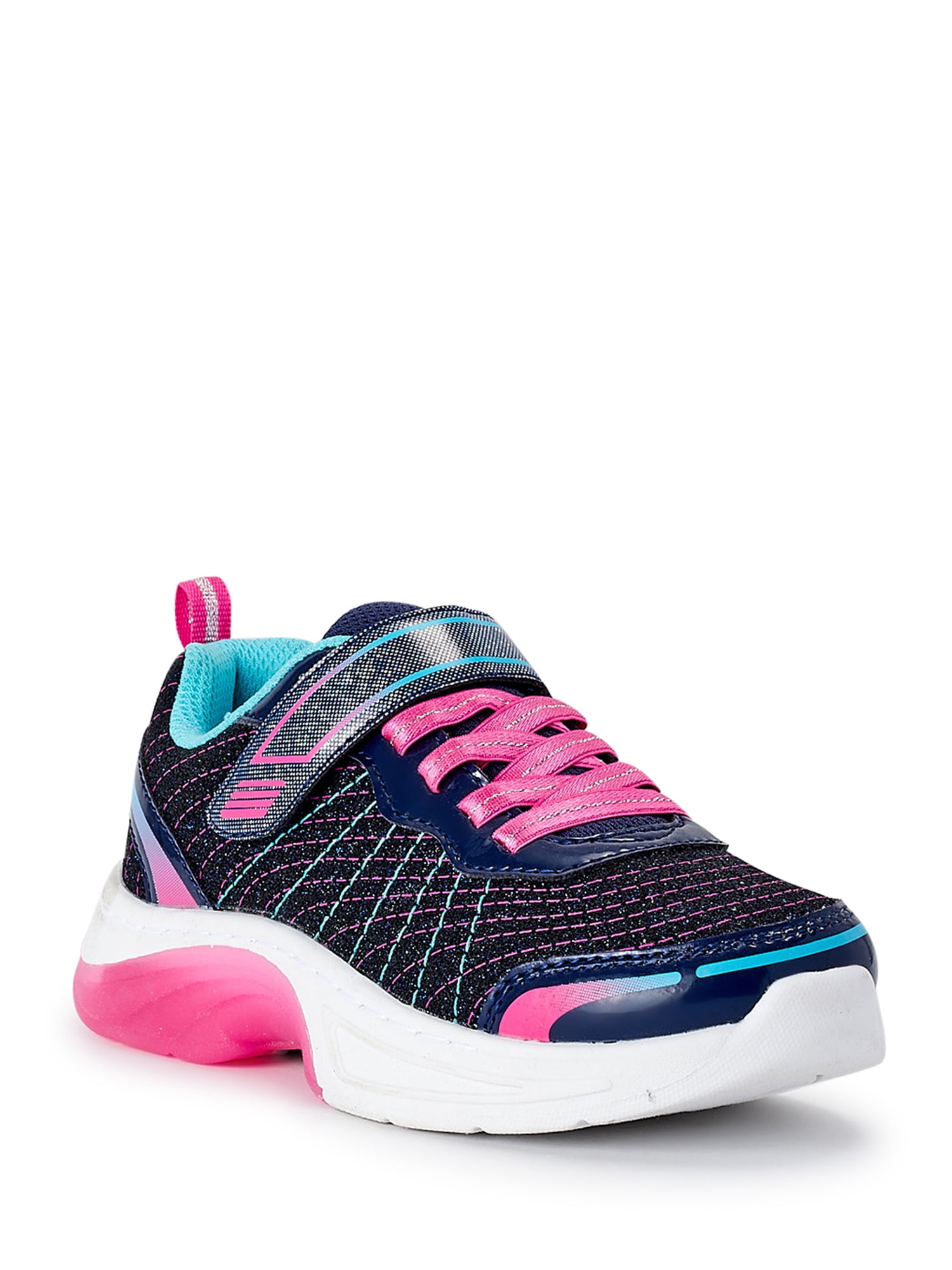 Athletic Works Little Girl & Big Girl Light Up Sneaker, Sizes 13-5