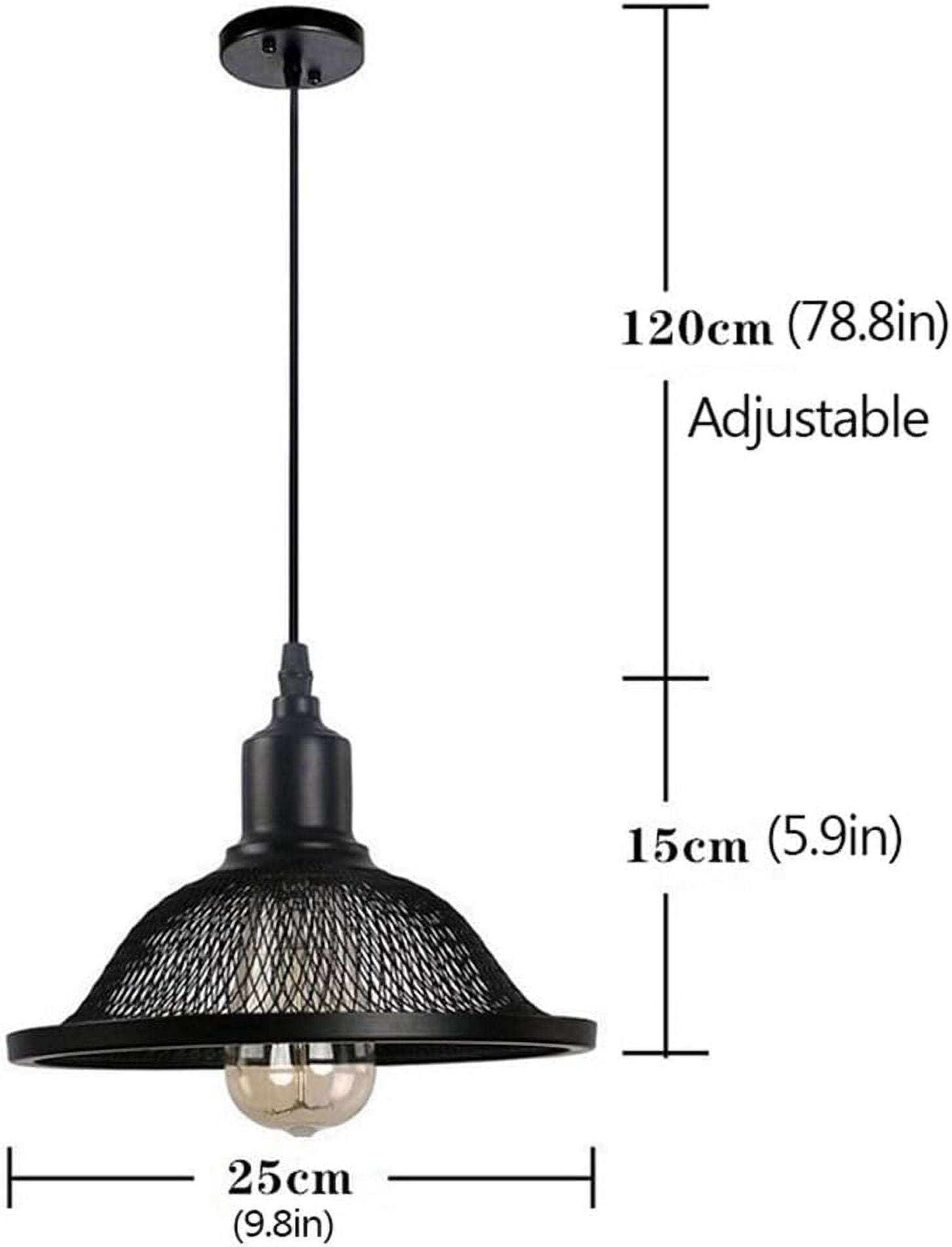 Vintage Black Metal Pendant Light Fixture for Above Sink, Retro Industrial Style Iron Pendant Lighting for Kitchen Island, American Rustic Pendant Light, Farmhouse Pendant Lamp for Over Table Shop