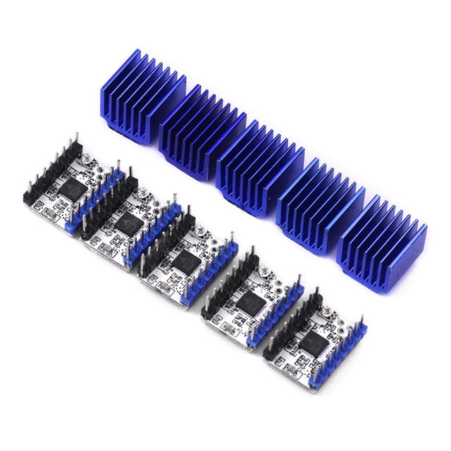 Módulo de controlador de motor paso a paso TMC2208 V1.2 de 5 piezas con destornillador de disipador Meterk Módulo de controlador