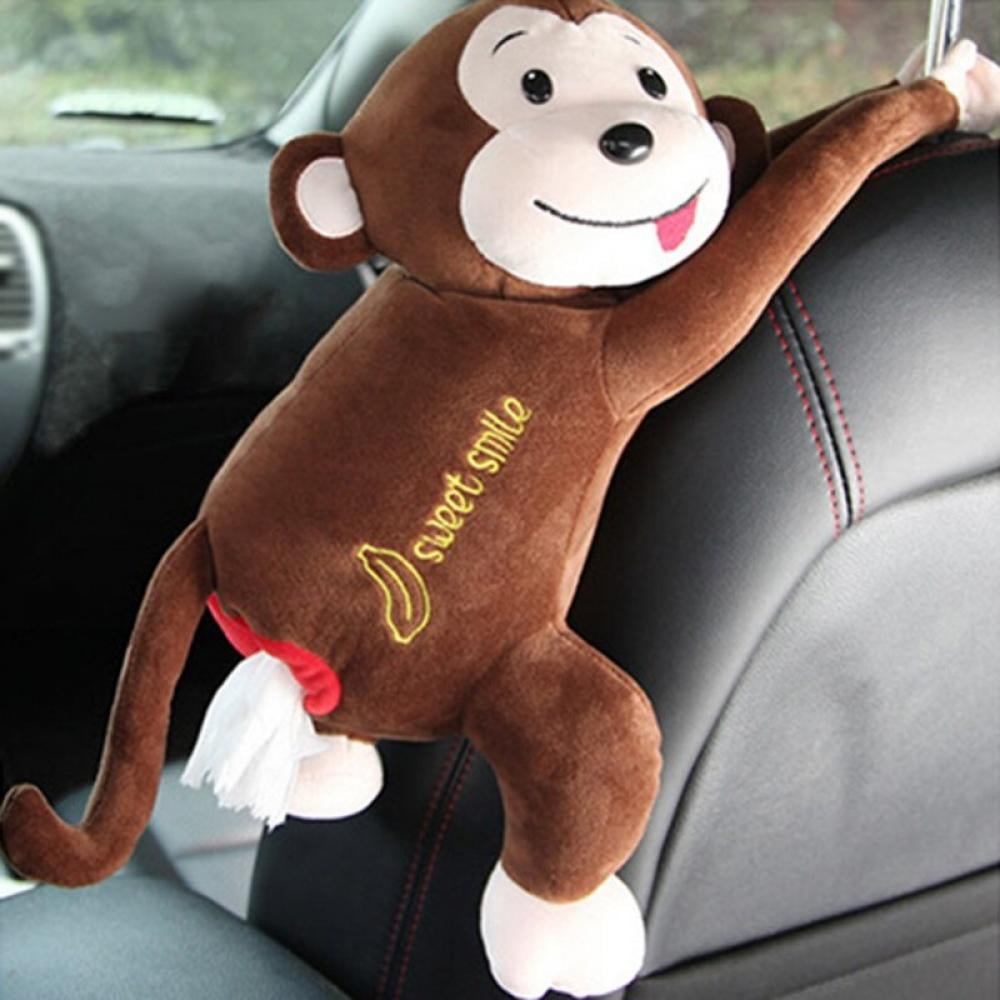 Creative Cartoon Tissue Animal Monkey Car Hanging Paper Cute Holder Napkin C1A5 