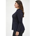 thumbnail image 3 of Blusa Mesh animal print Tallas Extras, 2742 (Animal print) negro 40 Roman Fashion BL-ALN-2742-NEGRO, 3 of 8