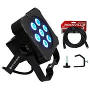 American DJ ADJ Flat Par Tri 7XS Slim Par Can LED RGB Wash Light+Clamp+DMX Cable