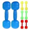 thumbnail image 2 of Juego de 4 pares de mancuernas para niños pequeños, de plástico, con sonido, para gimnasio y educación temprana., 2 of 8