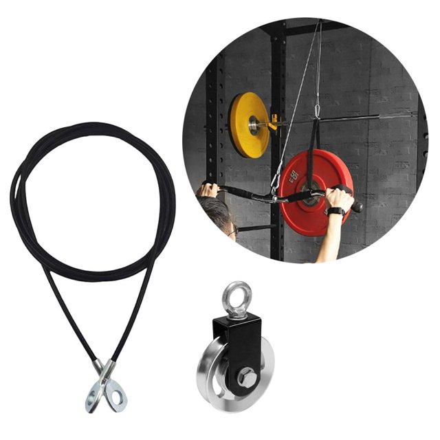 Sistema de Elevación de La Polea Giratoria Sola Rueda Guía de Rodillos de Construcción DIY Cola Polea de construcción de cable de fitness
