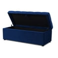 thumbnail image 5 of Arlo Tufted Storage Bench, Navy Blue, 5 of 17