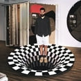 thumbnail image 3 of CAROOTU Vortex Illusion Rug 3D Trap Effect Printing Carpet Bedroom Living Room Study Room Floor Mat, 3 of 6