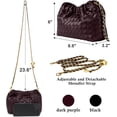 thumbnail image 5 of Omlopp Woven Women's Crossbody Bag & Evening Purse, Trendy Dumpling Clutch & Hobo Cloud Shoulder Bag Trendy Dumpling Clutch, 5 of 8