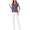 thumbnail image 2 of INSPIRE CHIC Women's Puffer Vest Sleeveless Lightweight Button Up Quilted Round Neck Jacket Coats, 2 of 6
