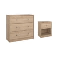 thumbnail image 5 of Tvilum Studio 2-Piece Bedroom Set - Nightstand And Chest, Jackson Hickory, 5 of 11