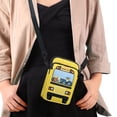 thumbnail image 4 of HELLHERO School Bus with Animal Crew Women Adjustable Shoulder Strap Women Shoulder Bag Polyester for Adult, 4 of 7