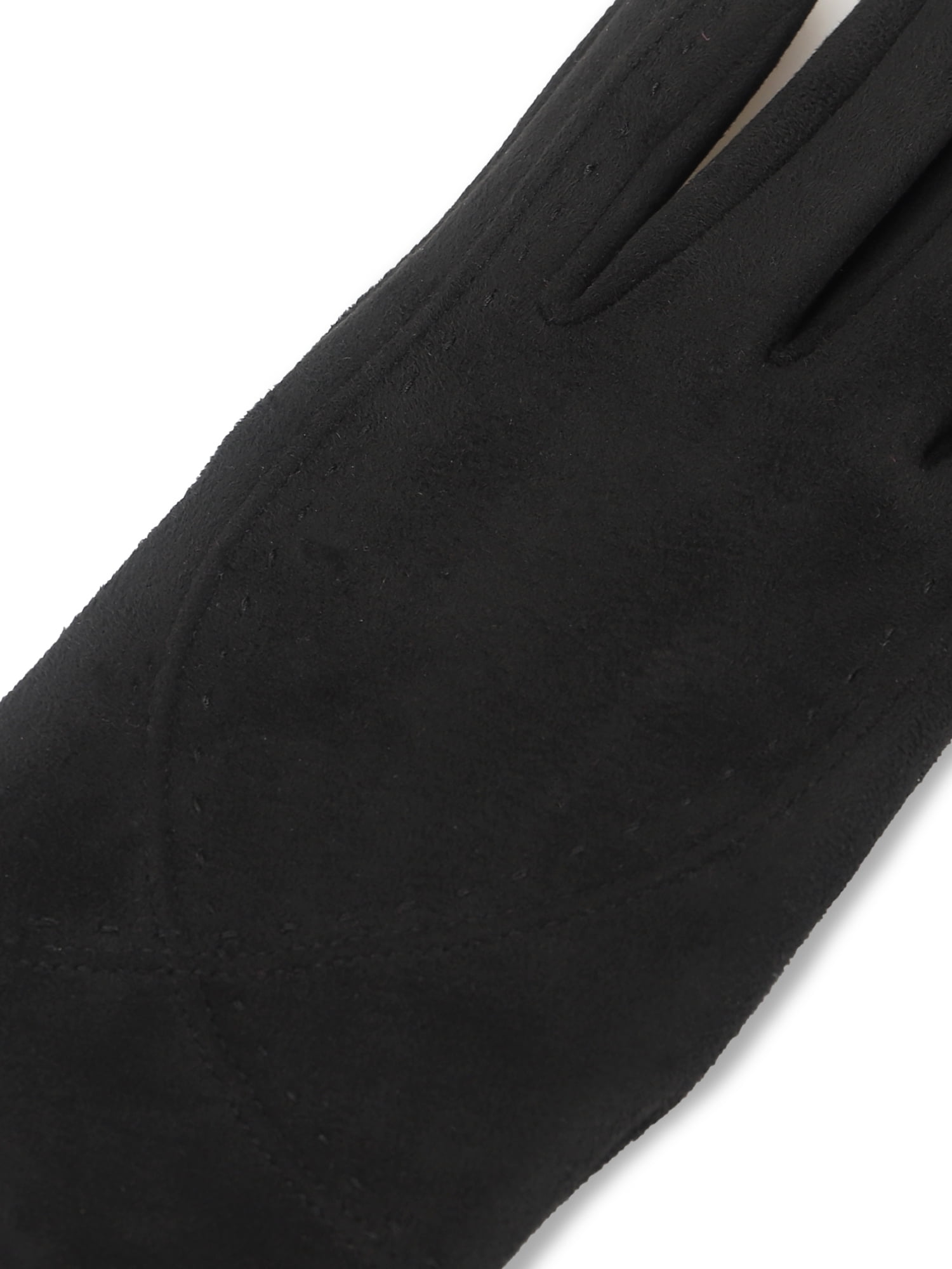 Isotoner Women's Microsuede Stretch Gloves, Black, S/M