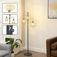 thumbnail image 6 of Trihead Tree Floor Lamp W. Stepless Dimming, Vintage Dimmable Standing Light for Living Room/Office, 3x Edison Bulbs Incl., 6 of 10