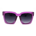 thumbnail image 1 of Gafas de sol SA106 extragrandes con montura gruesa y cuernos moradas para mujer, 1 of 9