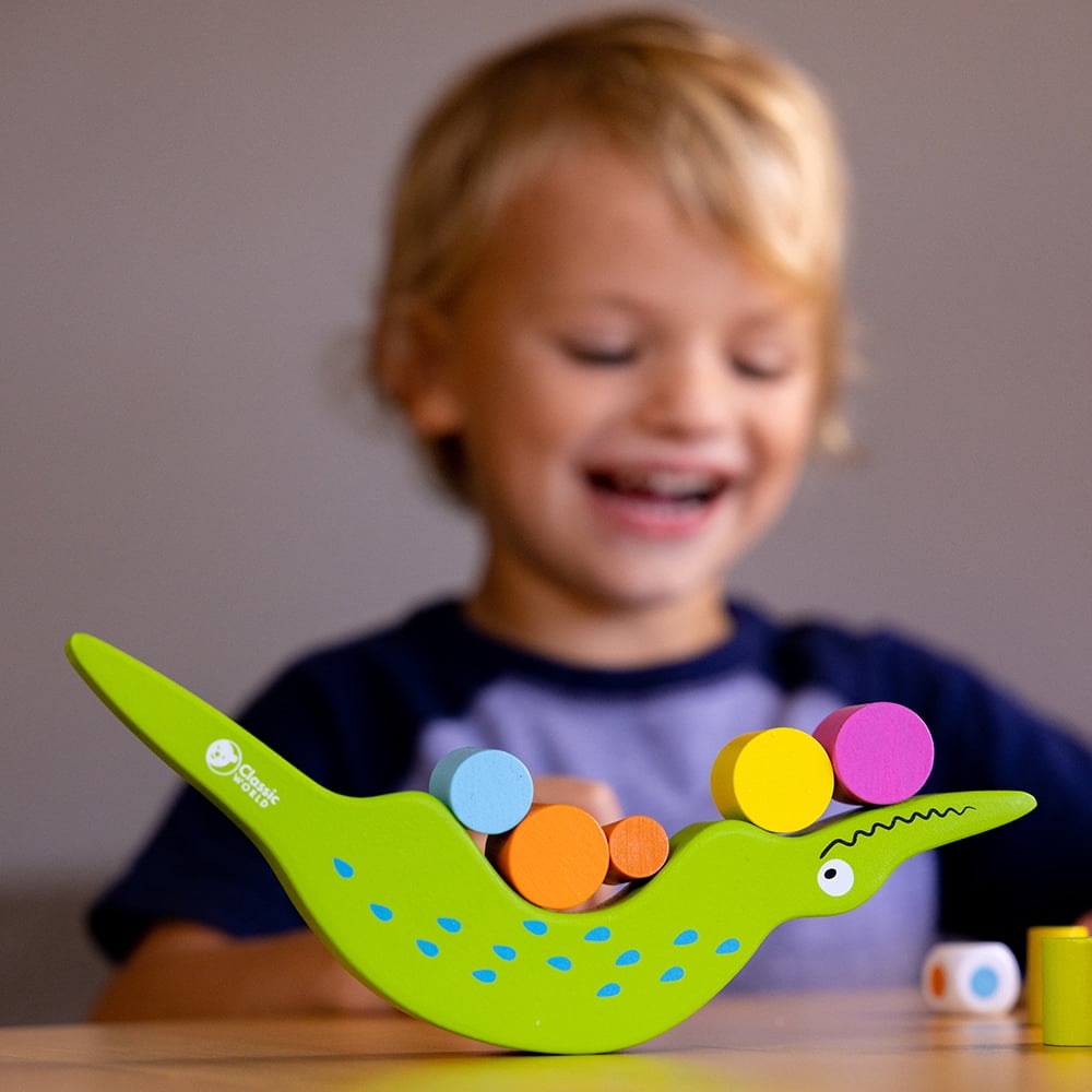 FoxMind Games Don't Rock The Croc, Toddler Boys or Girls, Kids 3-5 Years, Multiplayer Board Games for Family Fun