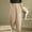 Khaki, variant on Women's Pants Under $10 High Rise Staright Leg With Pockets And Elastic Waistband Spliced Cotton Casual Pants With Elastic Waist Solid Color And Versatile Harun Pants