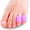 Purple, variant on Povihome Small Silicone Gel Toe Protectors, 5 Pairs (10 Pieces) Toe Sleeves for Pain Relief, Cushioning for Blisters, Corns, Calluses, Hammer Toe, Fit for Running, Hiking, High Heels