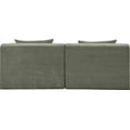 thumbnail image 3 of Meridian Furniture Stellar 76" Green Chenille Fabric 2pc. Modular Loveseat, 3 of 9