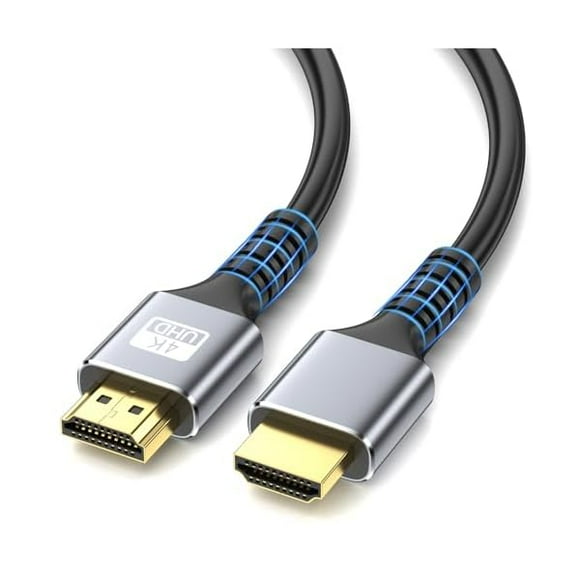 4k Hdmi Cable 15ft Ultra High Speed HDMI 2.0 Cable 4K@60Hz 18gbps Gold Plated Connector 3D ARC Ethernet HDMI Cord for HDTV Monitor Laptop Roku TV Xbox PS4/PS5(Silvery)