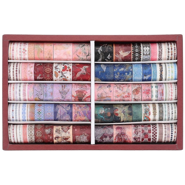 100 Rolls Masking Tape Diy Paper Sticker Writable Vintage Tape Journal Tape Paper Decoration Tape