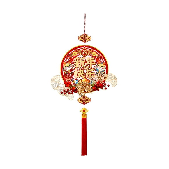Tnarru Pendentifs en Fu Décoration du Nouvel An Chinois Pendentifs Traditionnels en Personnage Fu Décoration pour Décoration de Bureau A