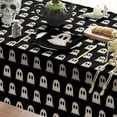 thumbnail image 4 of Halloween Tablecloth 60×102 Inch Rectangular, Cute Ghost Black Washable Table Cover for Party Picnic Dinner Decor, 4 of 6