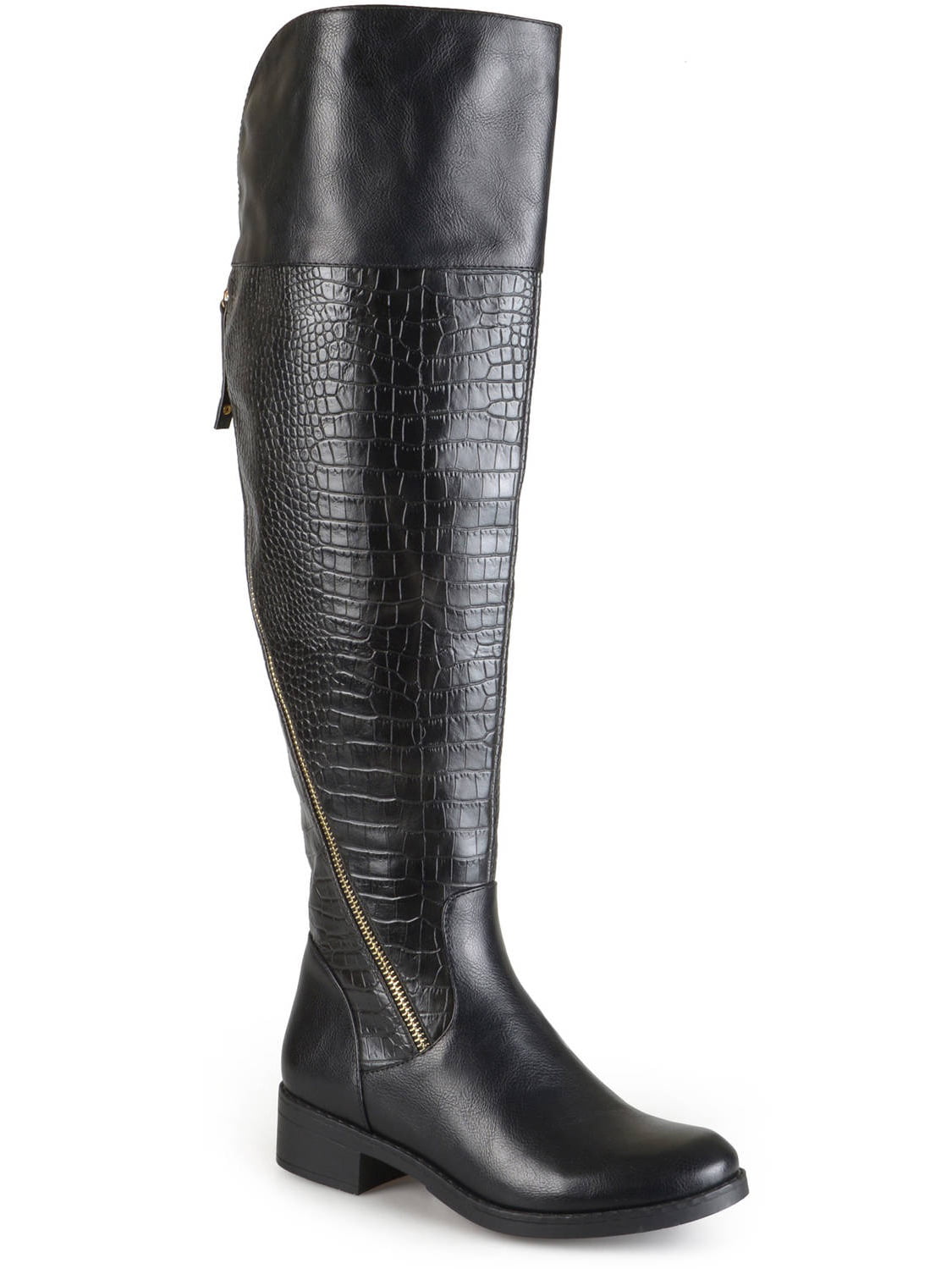 Womens Knee-high Croc Print Boots - Walmart.com