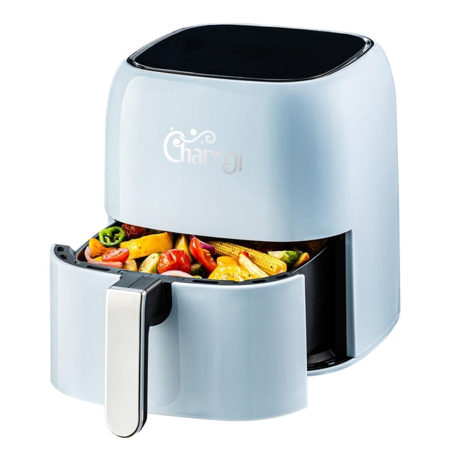 Charmi 5QT Air Fryer – Beautiful Retro Design, Stylish Countertop Look, Safe Auto Shutoff, Digital Touchscreen, 8 Cooking Presets, Digital Reci