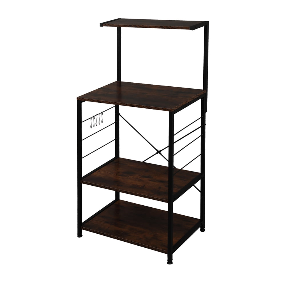 Kepooman Industrial Bookshelf, 4-Tier Vintage Bookcase and Bookshelves, Rustic Wood and Metal Shelving Unit, Display Rack and Storage Organizer for Living Room Kepooman Industrial Bookshelf, 4-Tier Vintage Bookcase and Bookshelves, Rustic Wood and Metal Shelving Unit, Display Rack and Storage Organizer for Living Room