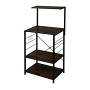 Kitchen Bakers Rack, Microwave Oven Stand Organizer with Shelves, Free Standing Utility Storage Shelf for Dining Living Room