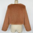 thumbnail image 6 of Hvot&aat Women's Cropped Faux Fur Jacket Long Sleeve Open Front Fluffy Cardigan Fashion Short Coat, 6 of 6