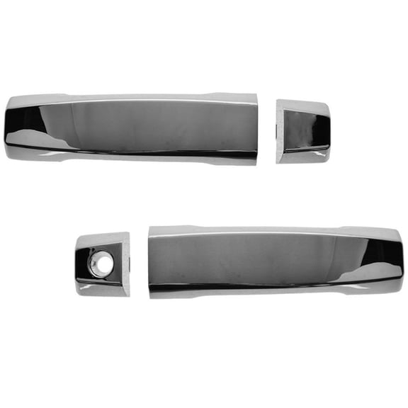 TRQ Front Exterior Outside Door Handles Chrome Left & Right Pair Set for Nissan DHA36880