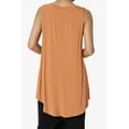 thumbnail image 2 of Women's S~3X Essentials Luxe Jersey Tunic V-Neck Relaxed Fit Sleeveless Top, 2 of 7