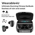 thumbnail image 3 of Wearable4U Black Wireless Ear Buds Bluetooth EarBuds with Charging Case Power Bank 1500 mAh Case, 3 of 9
