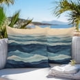 thumbnail image 4 of Outdoor Pillow Cover Abstract Art Set of 2 Waterproof Throw Pillowcases Beach Waves Decorative Patio Furniture Pillows for Couch Garden Indoor & Outdoor Use, 4 of 9