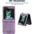 thumbnail image 4 of for Samsung Galaxy Z Flip5 Crossbody Wallet Case for Women, Bling Glitter PU Leather Phone Case with RFID Blocking Card Holder Cover for Samsung Galaxy Z Flip 5 SZ Purple, 4 of 17