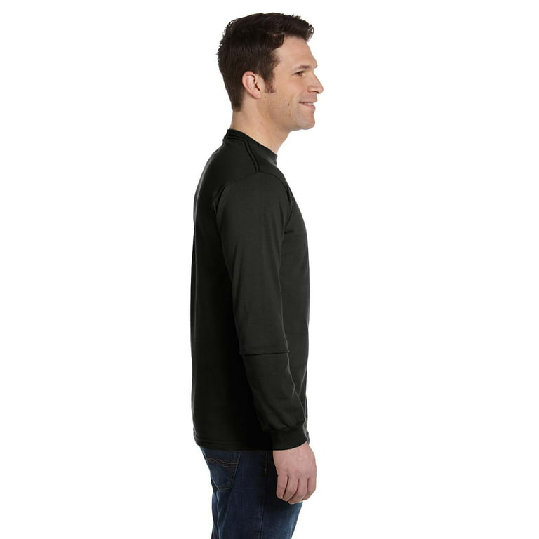 Men's 100% Organic Cotton Classic Long-Sleeve T-Shirt - BLACK - 2XL 