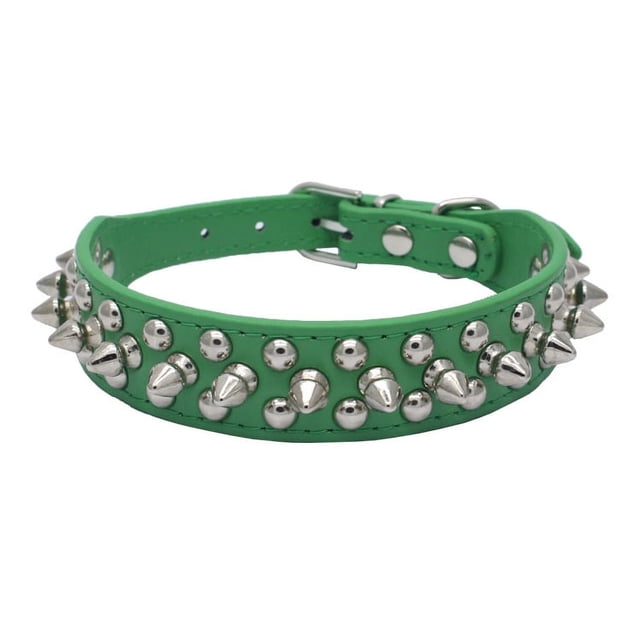 Collar para perros con remaches antimordeduras, collar para mascotas de tamaño mediano y grande, collar para bulldog francés con cadena feroz