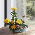 thumbnail image 4 of Maceta grande de PP for jardinería, bandeja de goteo, platillo minimalista redondo for arreglos florales., 4 of 5