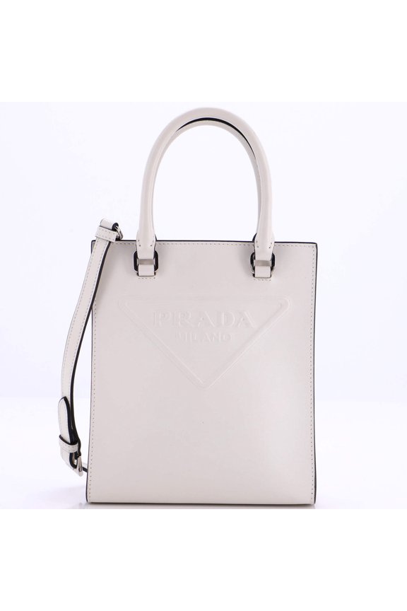 Pre-Owned Logo Drill Tote Leather Mini By Rebag