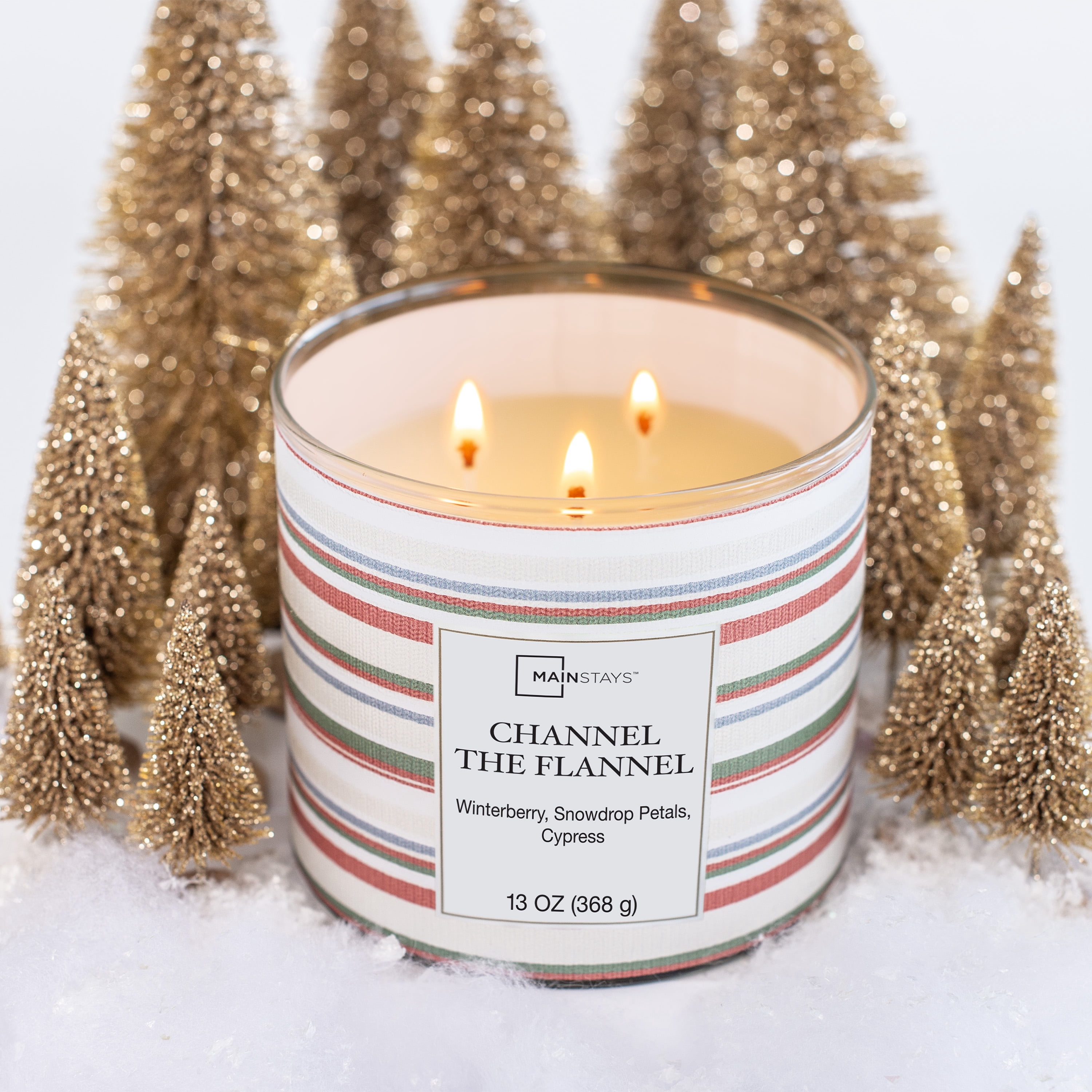 Mainstays Channel the Flannel Scented 3-Wick Candle, 13 oz.