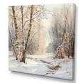 thumbnail image 2 of Designart "Winter'S Whispering Trees" Landscape Trees Canvas Wall Art, 2 of 7